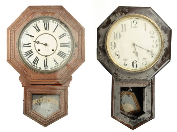 (2) Schoolhouse Clocks Aug 09, 2022 William Bunch Auctions