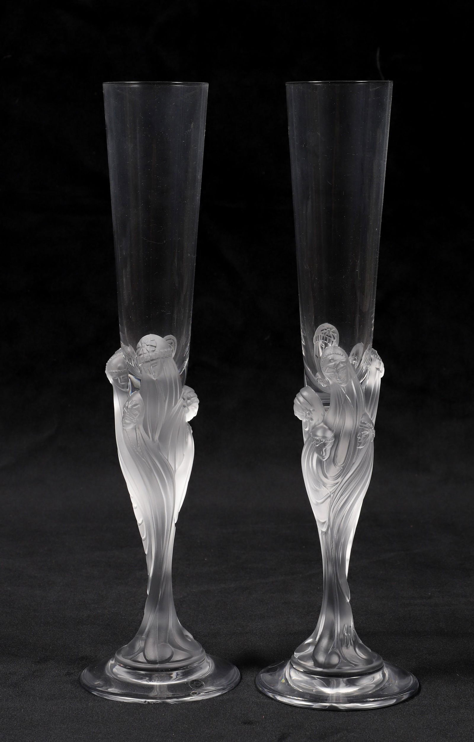 (2) Erte Majestique Crystal Champagne Flutes (1 of 4)