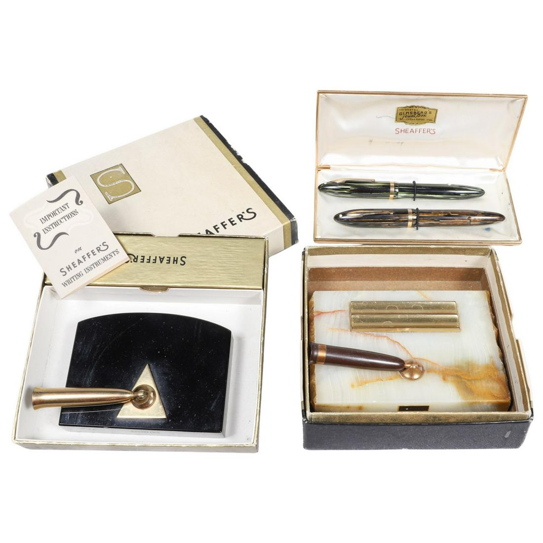 Sheaffer's Fountain Pens and Pen Stands (1 of 2)