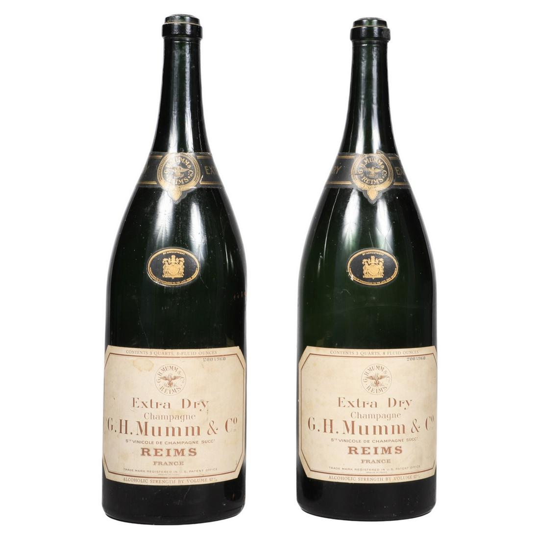 Pair G.H Mumm & Co. Reims France Bottles (1 of 2)