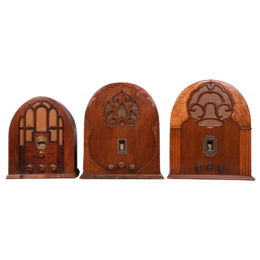 (3) Zenith Cathedral Tube Radios (1 of 8)