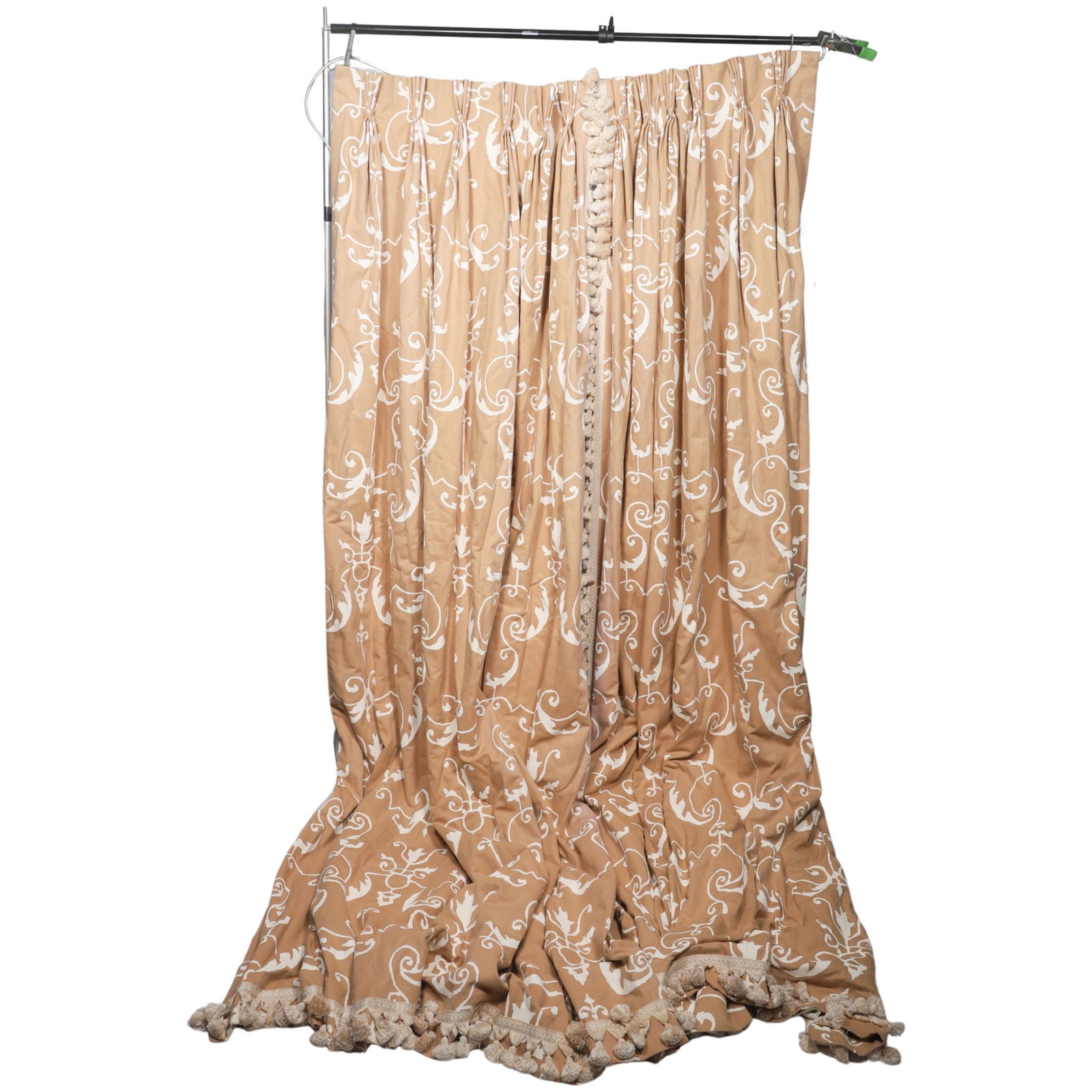 (6) Tan and White Patterned Custom Drapes (1 of 5)