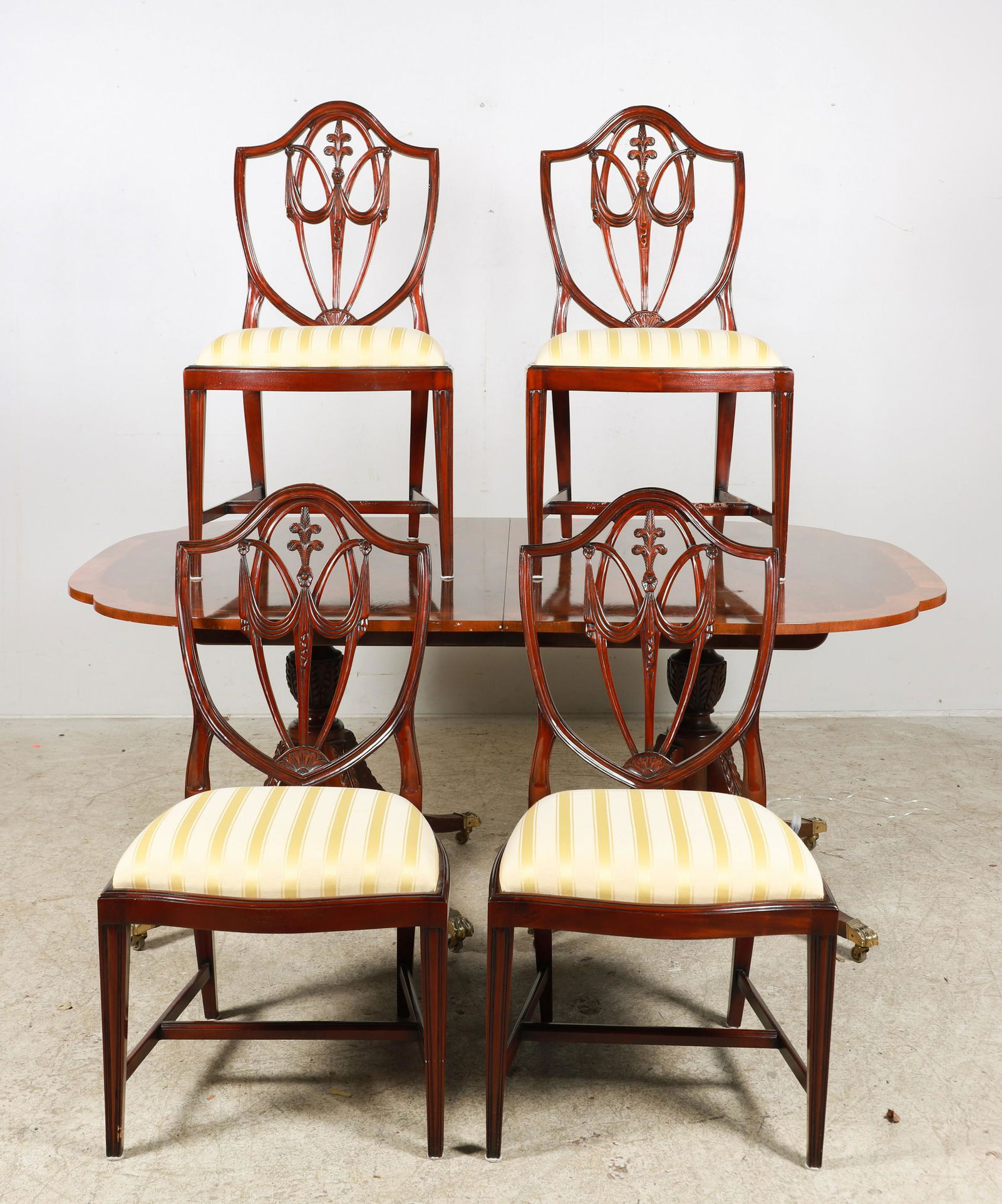 (5) pc Baker Regency style mahogany dining set (1 of 7)