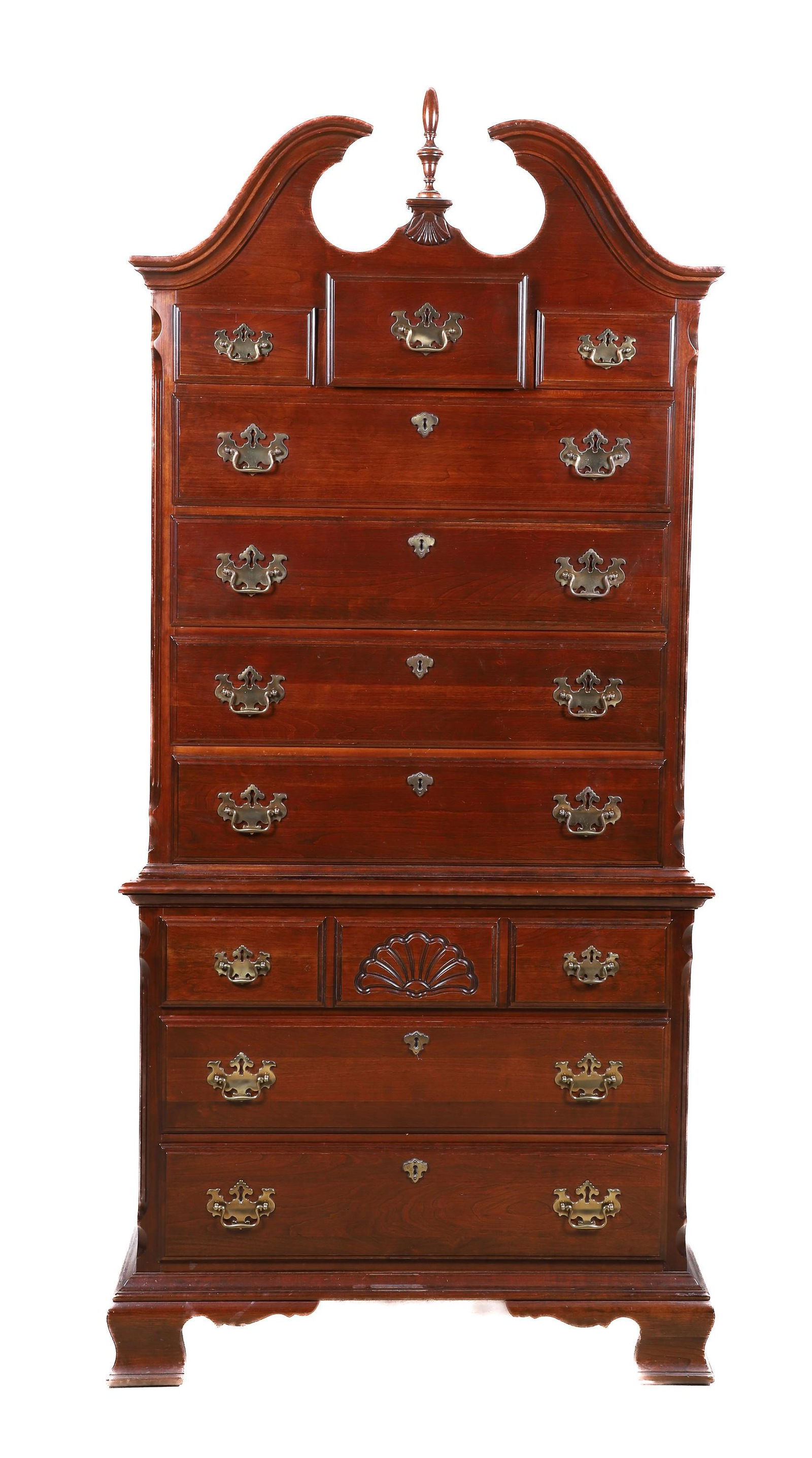 Pennsylvania house Queen Anne style cherry 2-pc highboy (1 of 5)