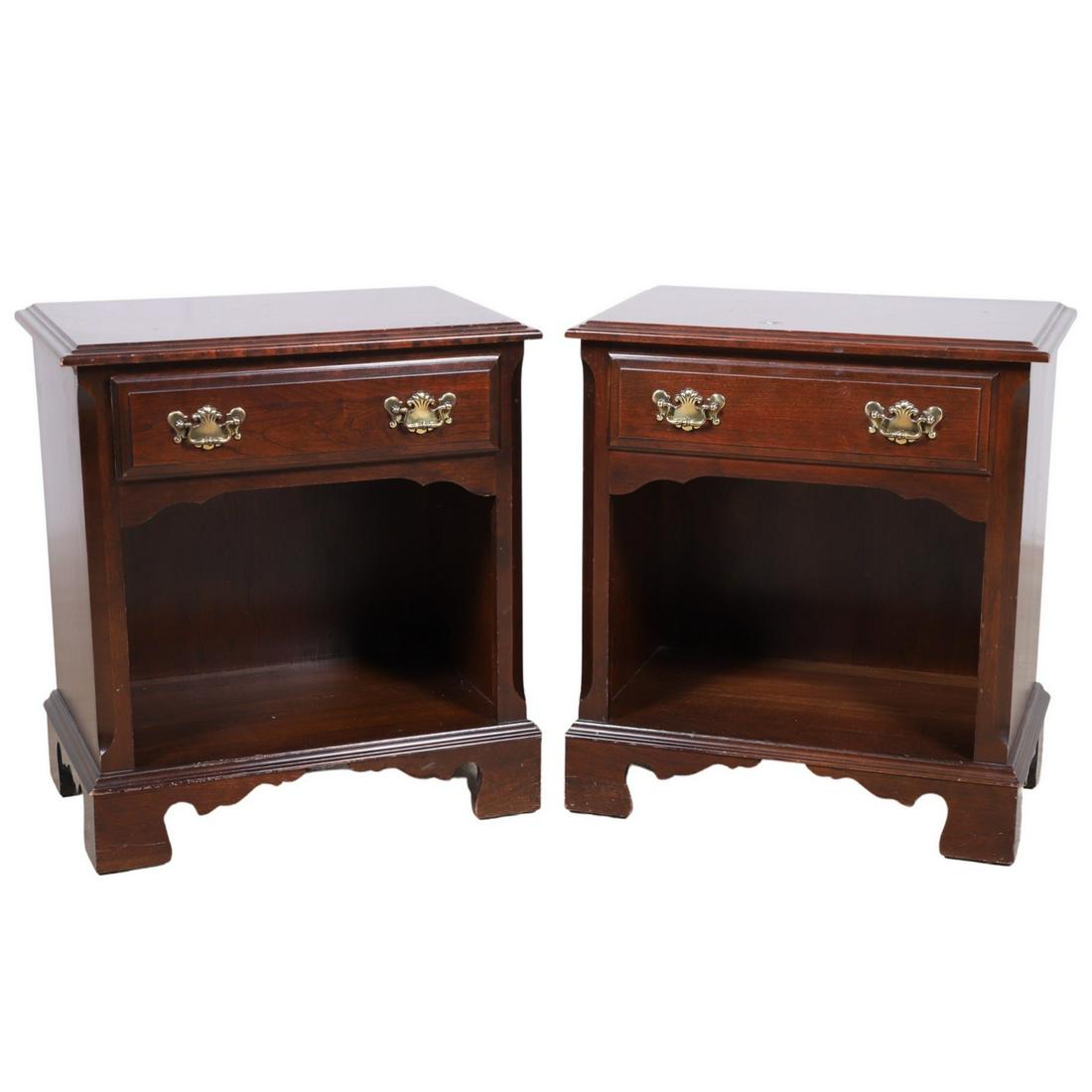 Pair Pennsylvania House cherry one drawer side tables (1 of 5)