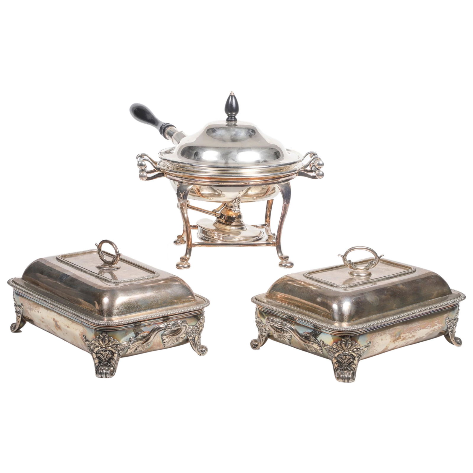 (3) Silver Plate Covered Serving Pieces (1 of 7)