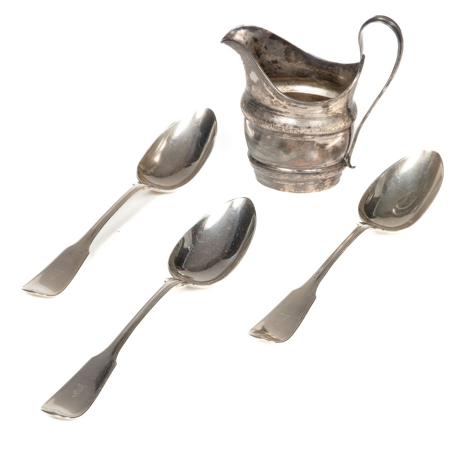 (3) Sterling Serving Spoons and Creamer (1 of 3)