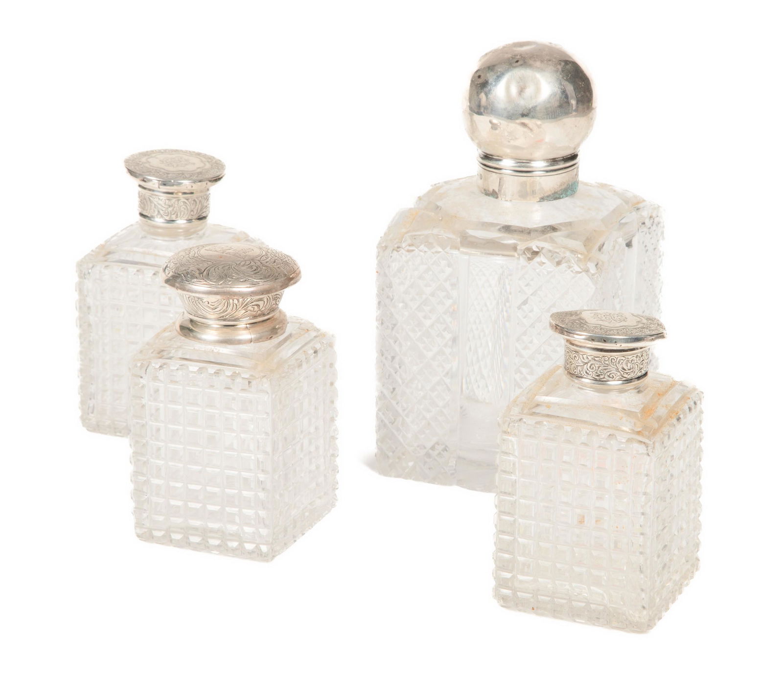 (4) Crystal Scent Bottles (1 of 6)