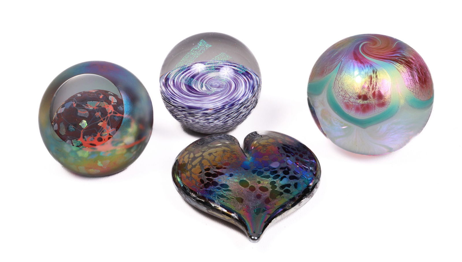 (4) Art Glass Paperweights (1 of 2)