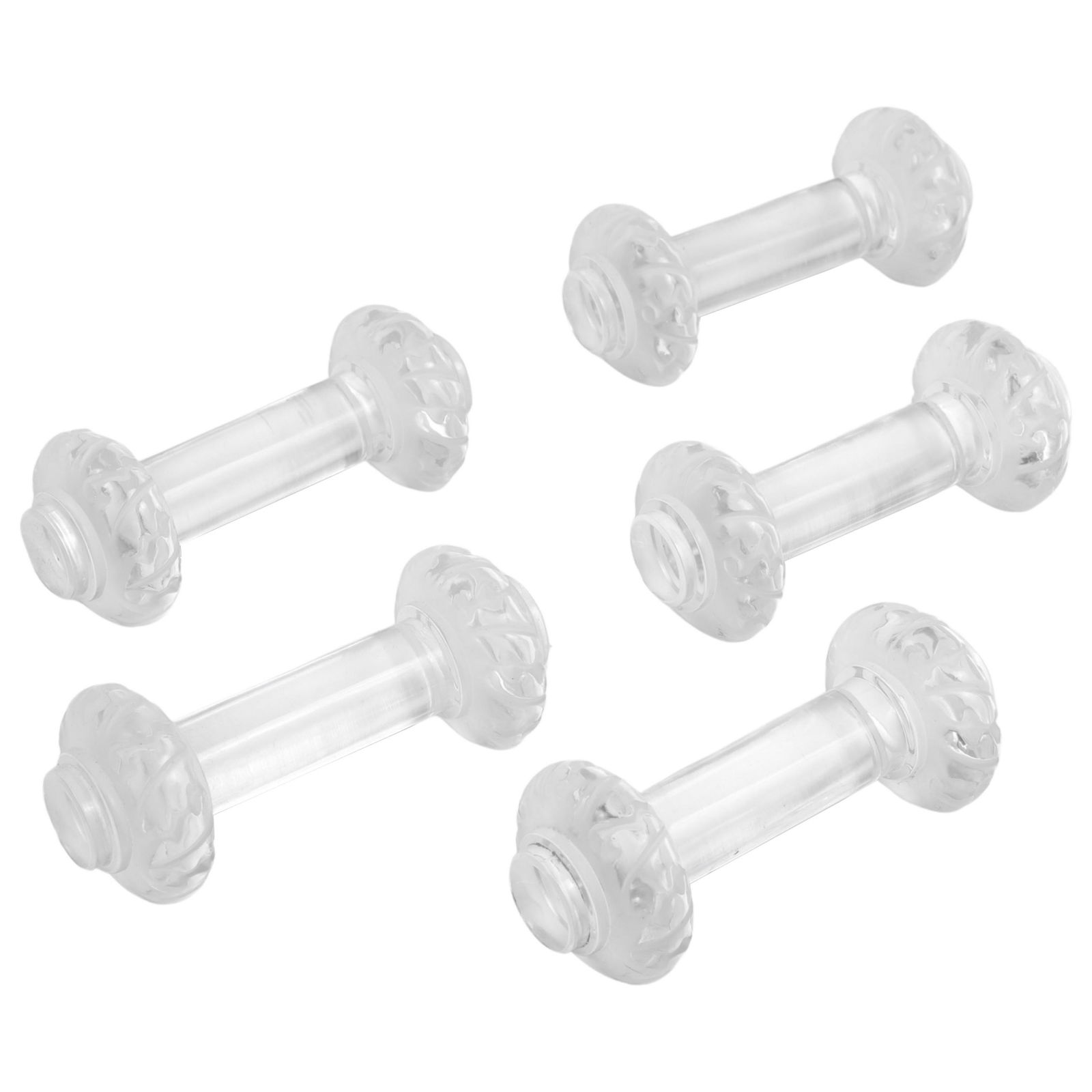 (5) Lalique Saint Hubert Crystal Knife Rests (1 of 2)