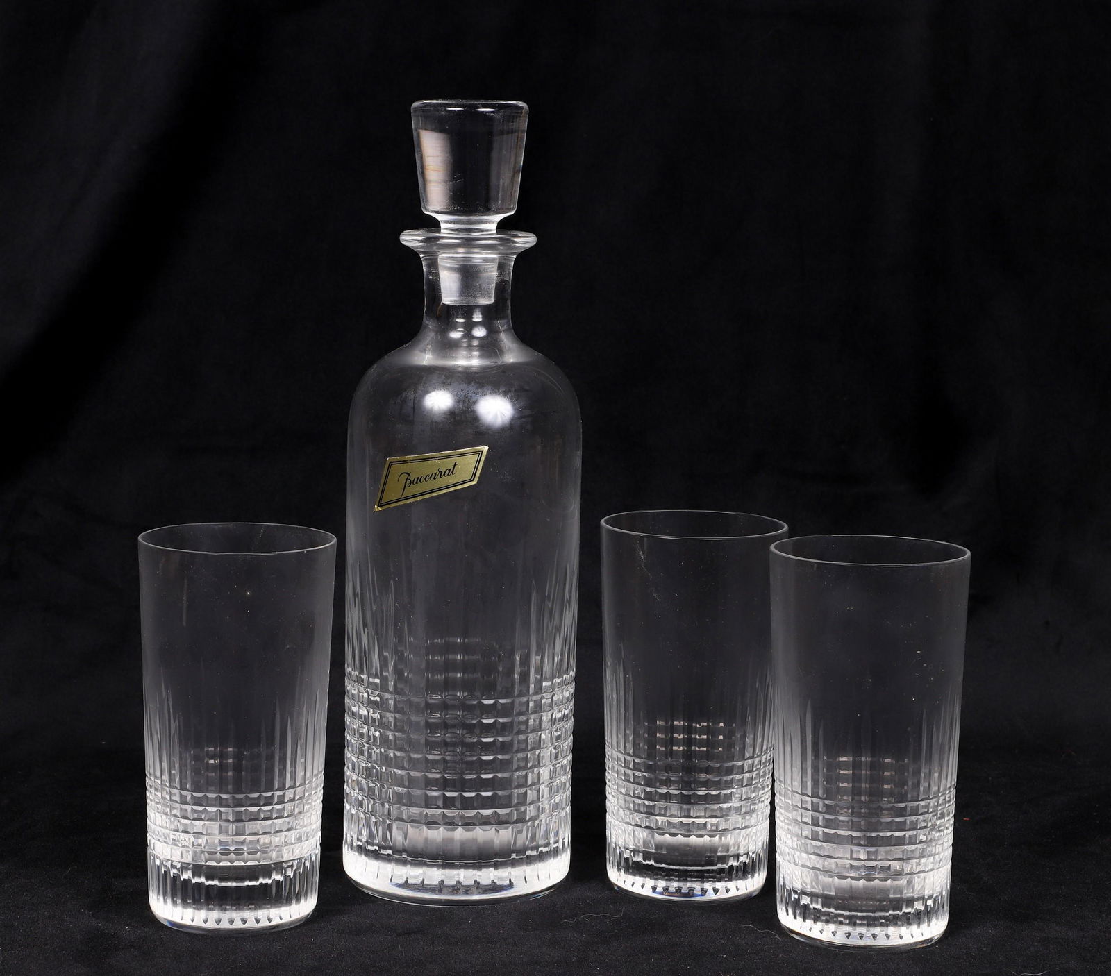 Baccarat Nancy Decanter and (3) Cups (1 of 3)