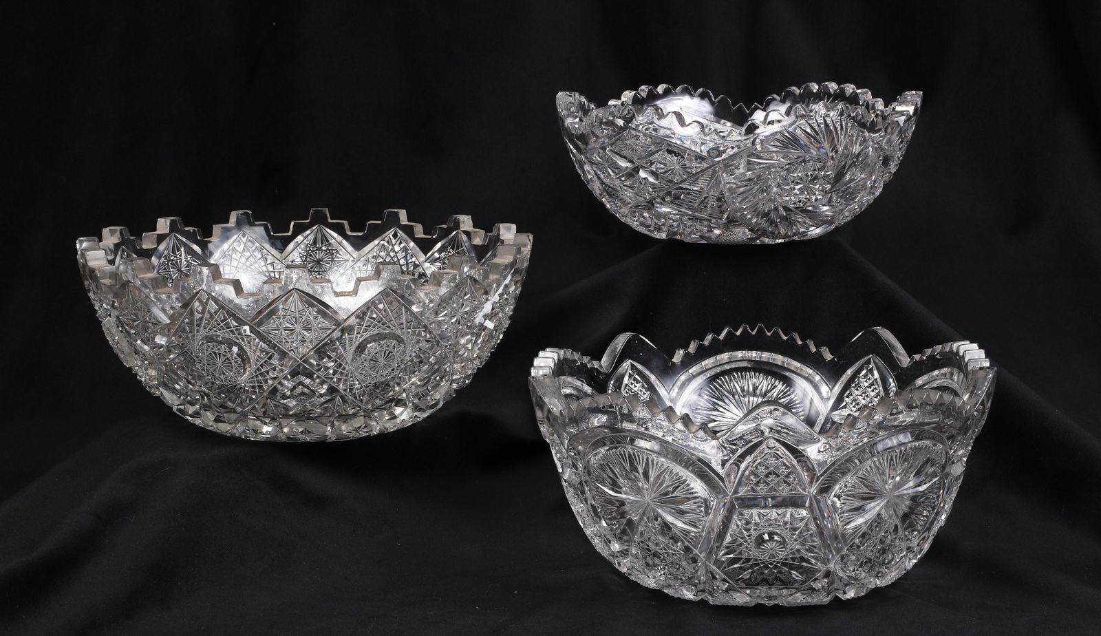 (3) ABCG Cut Glass Bowls (1 of 3)