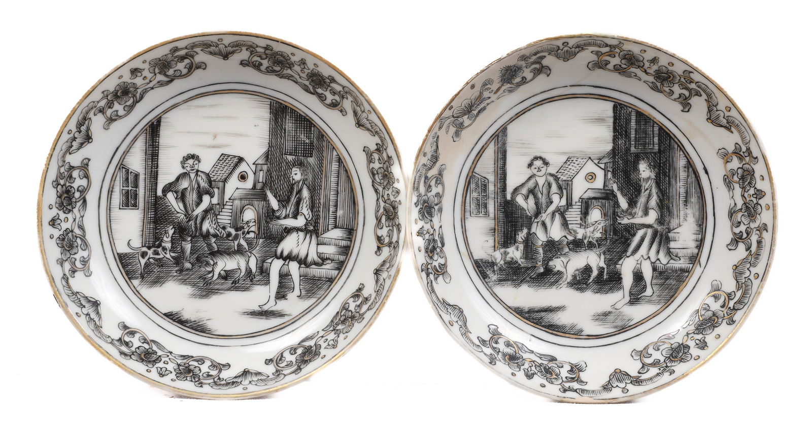 (2) Chinese Export porcelain saucers (1 of 6)