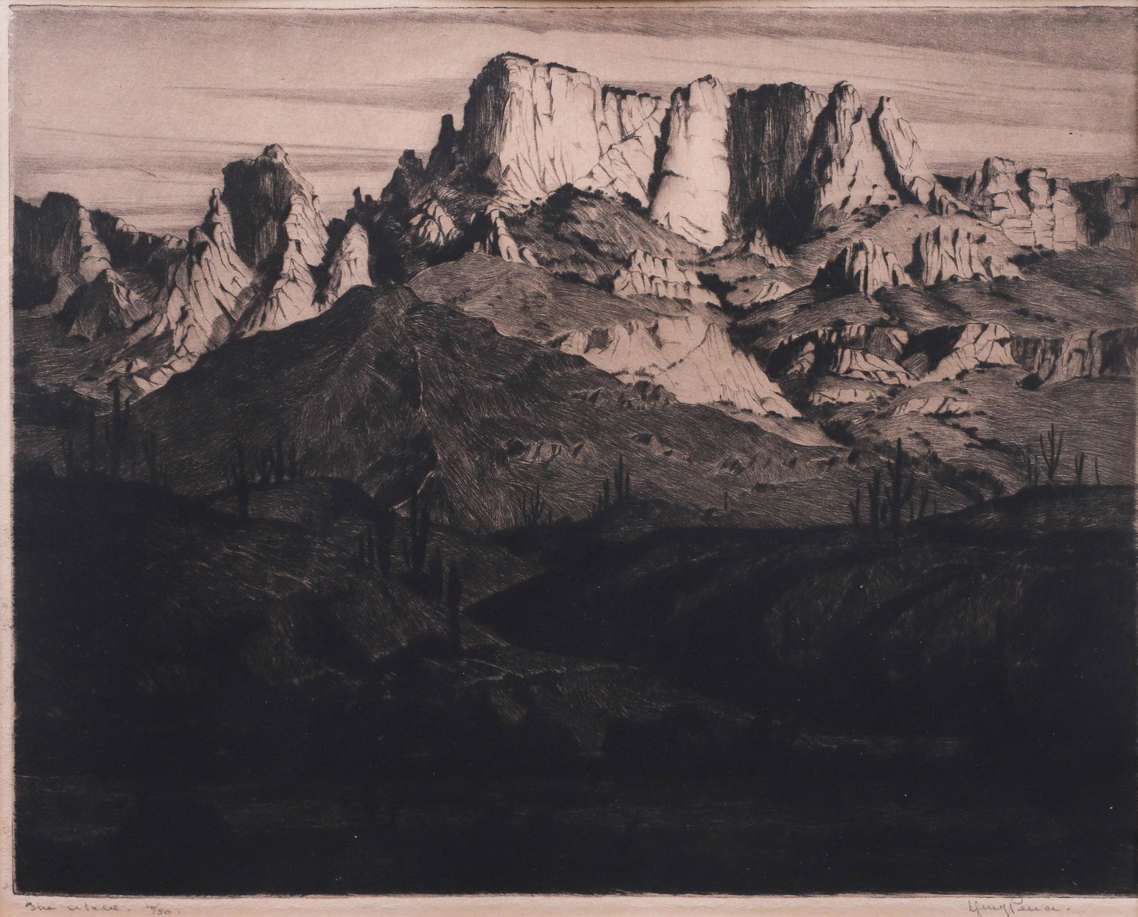 Gerry Pierce Etching "The Citadel" (1 of 5)