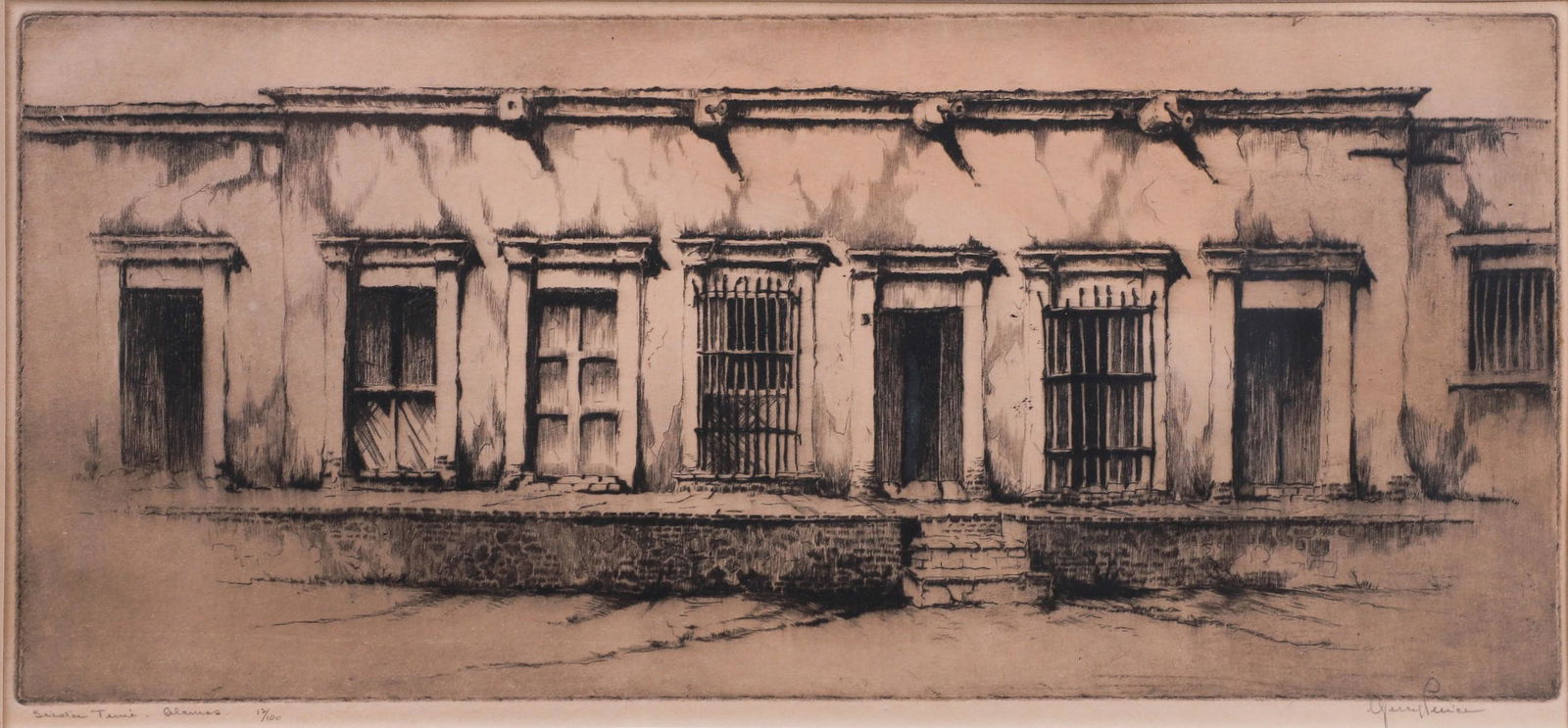 Gerry Pierce Etching "Alamos" (1 of 5)