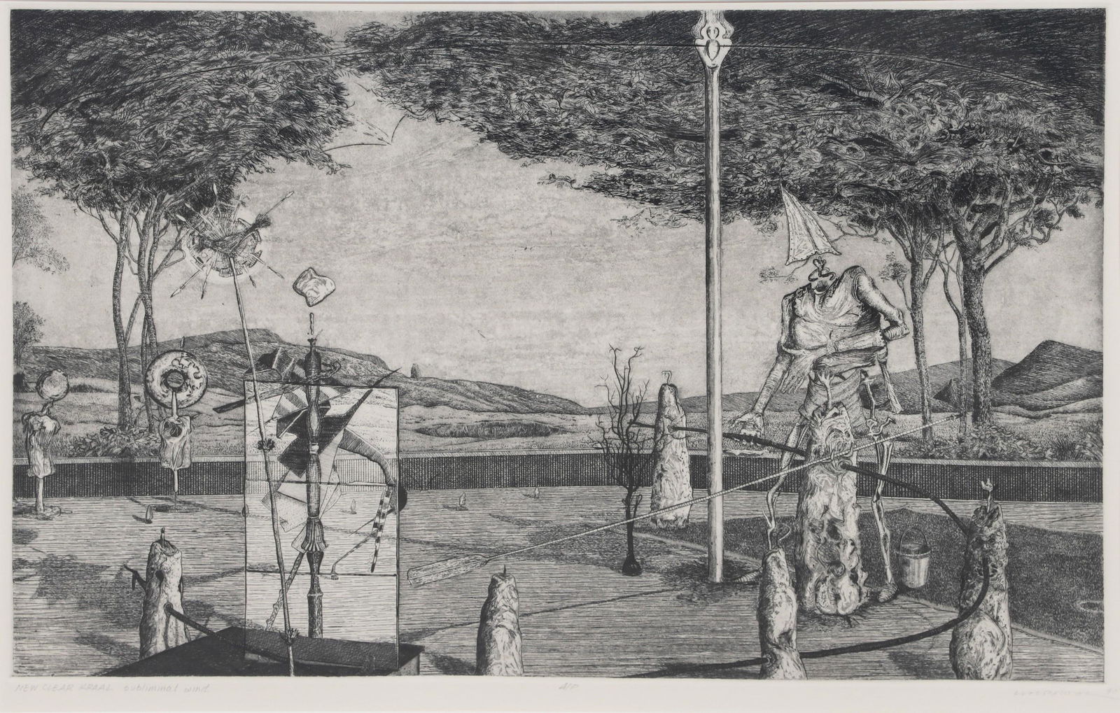 1990 Signed Surrealist Etching (1 of 6)