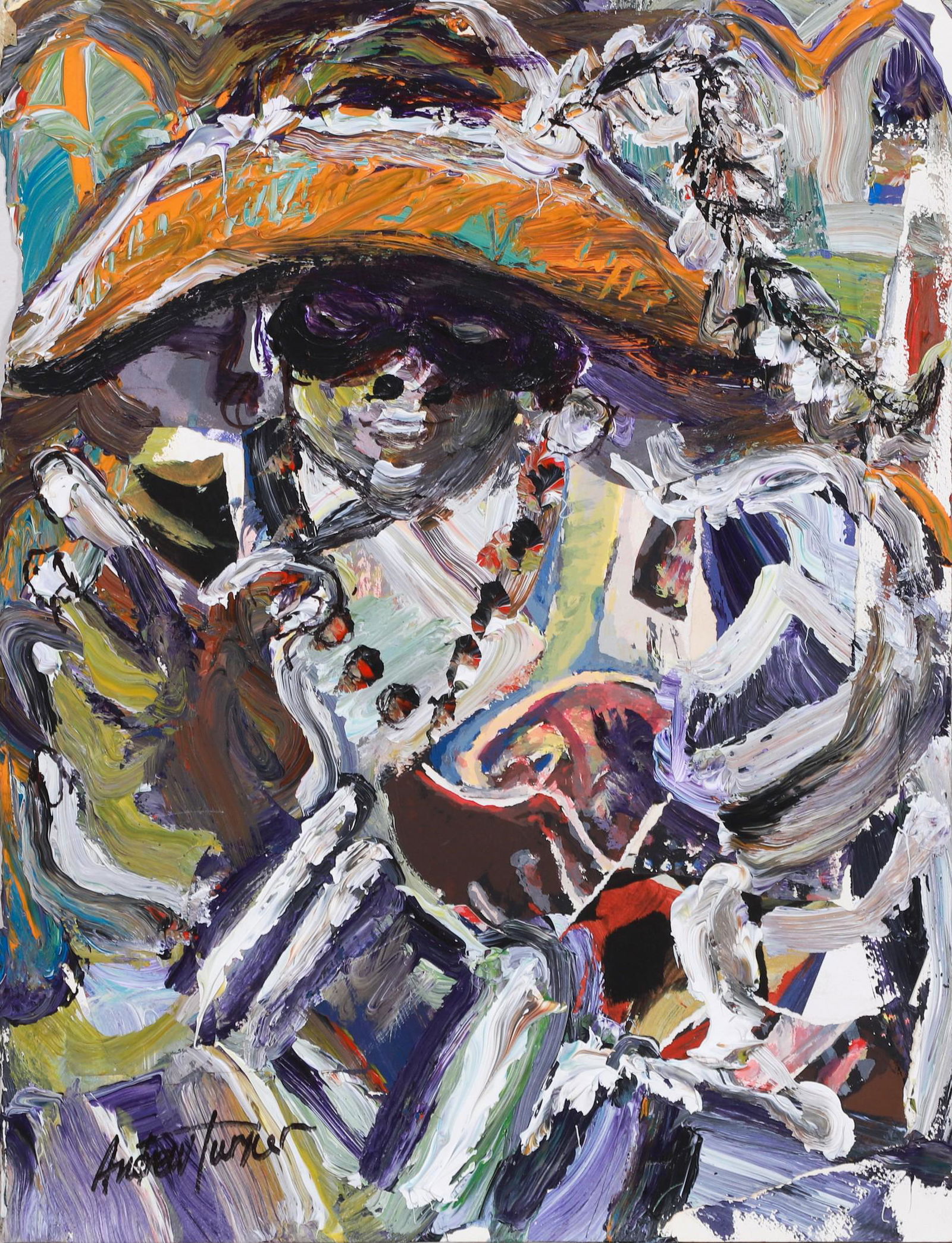 Andrew Turner Painting "The Joker" (1 of 4)