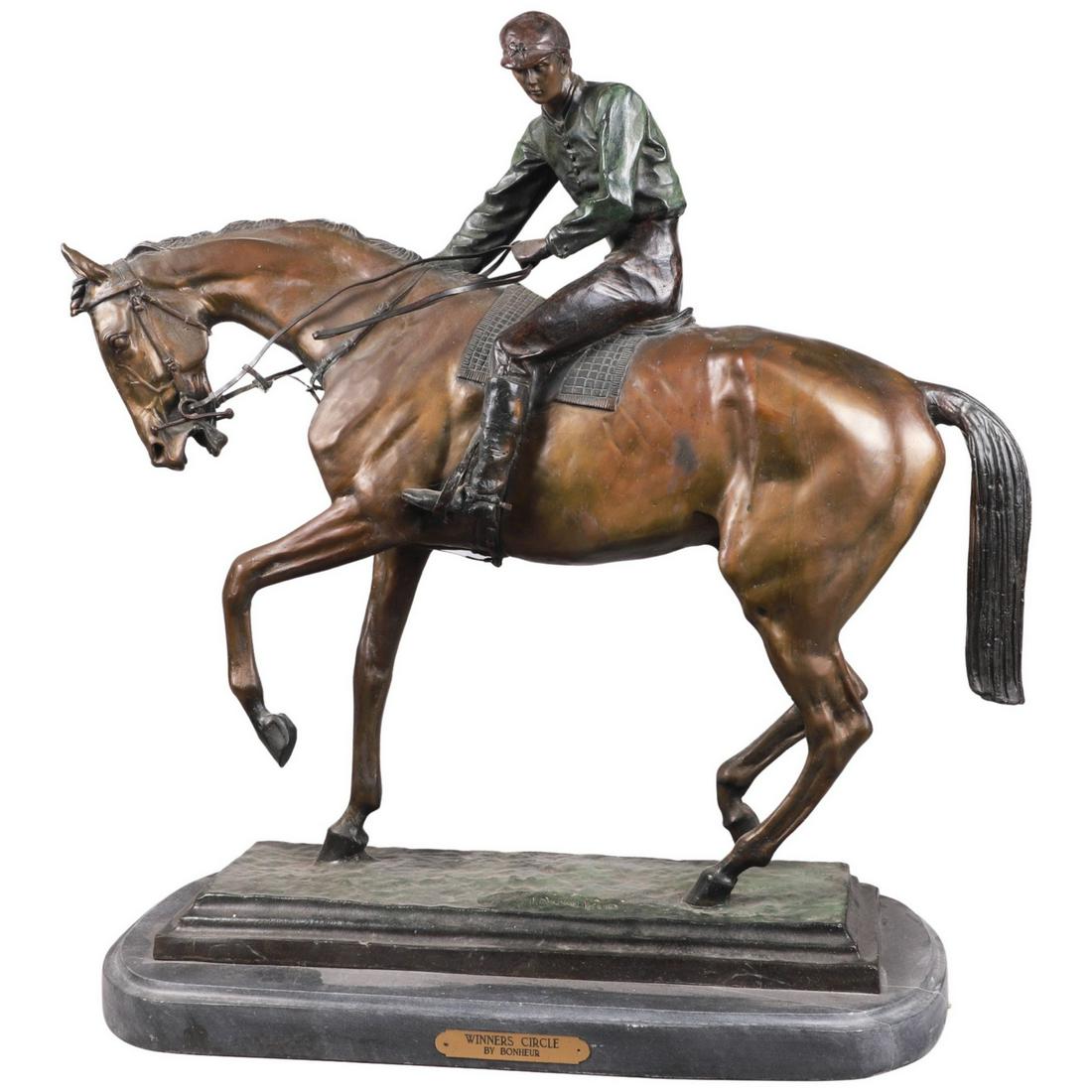 Reproduction Bronze of A Horse and Jockey (1 of 6)