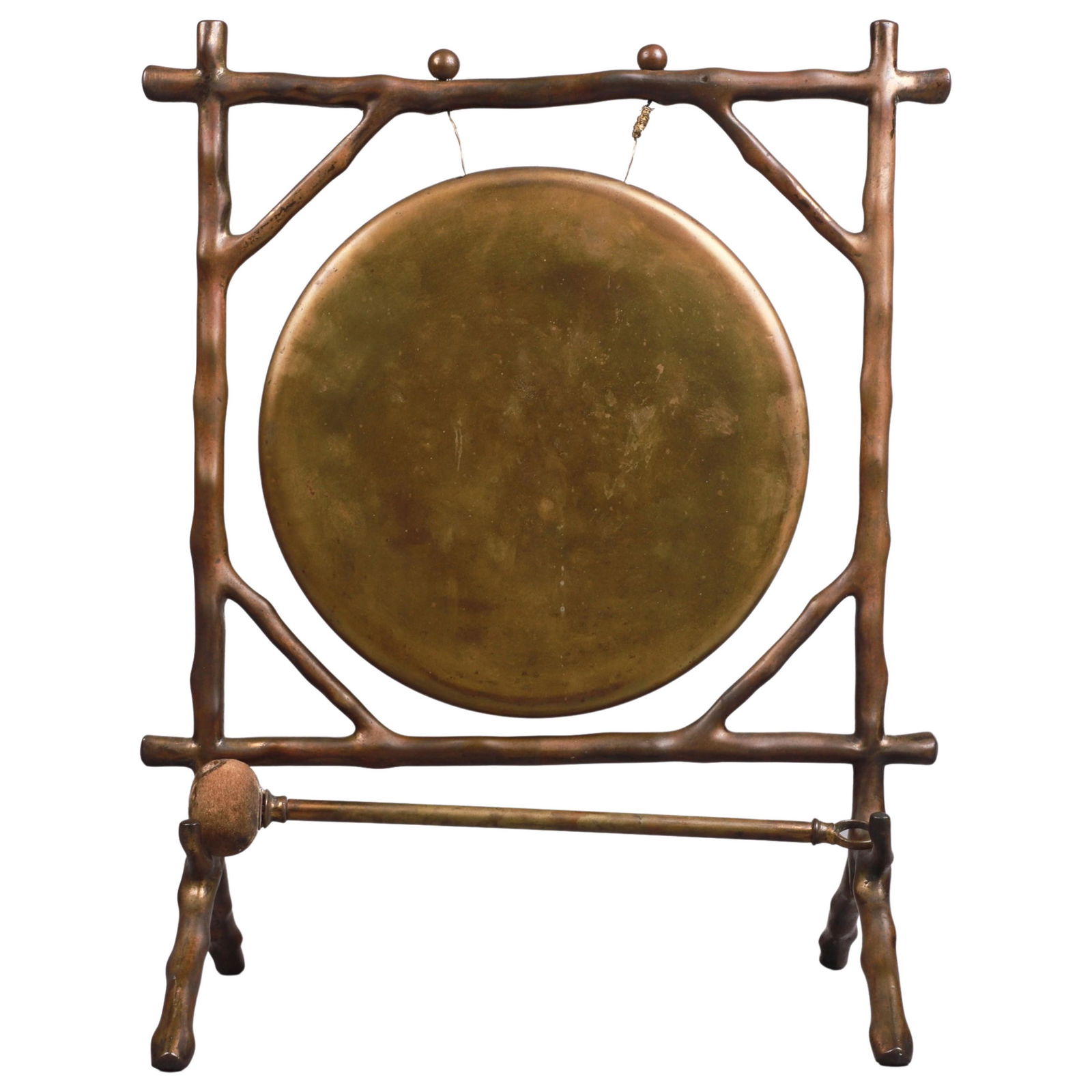 Bronze Chinese Gong on Stand (1 of 2)