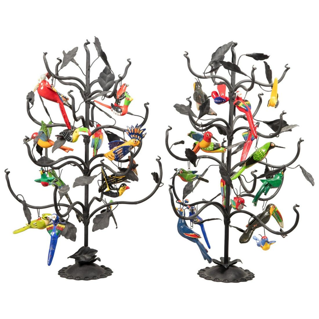 (2) Cast Metal Bird Decorated Stands (1 of 6)