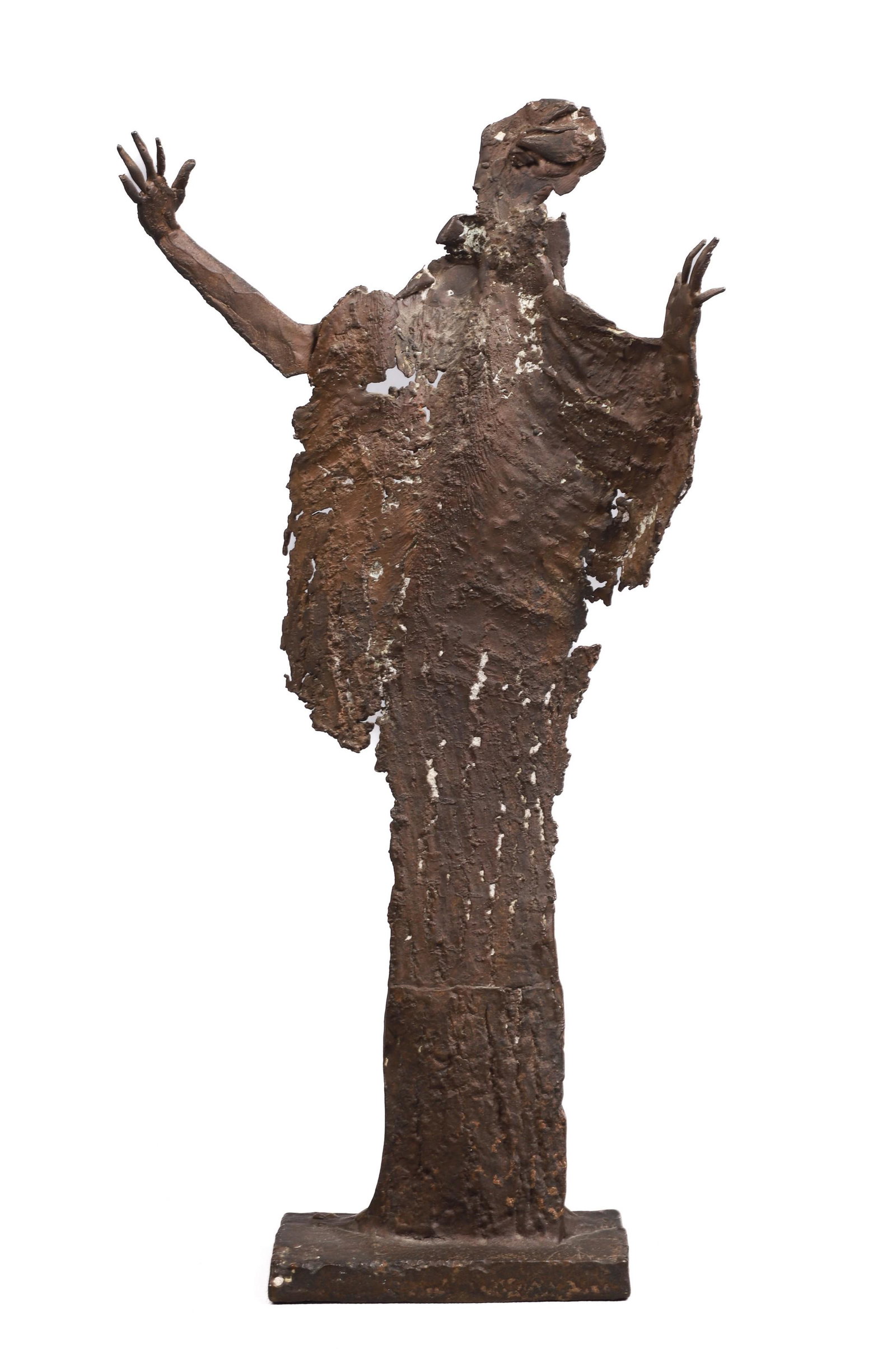 Brutalist Bronze of a Woman: Brutalist bronze of a woman, style of Aharon Bezalel, unsigned, 11-1/2"H