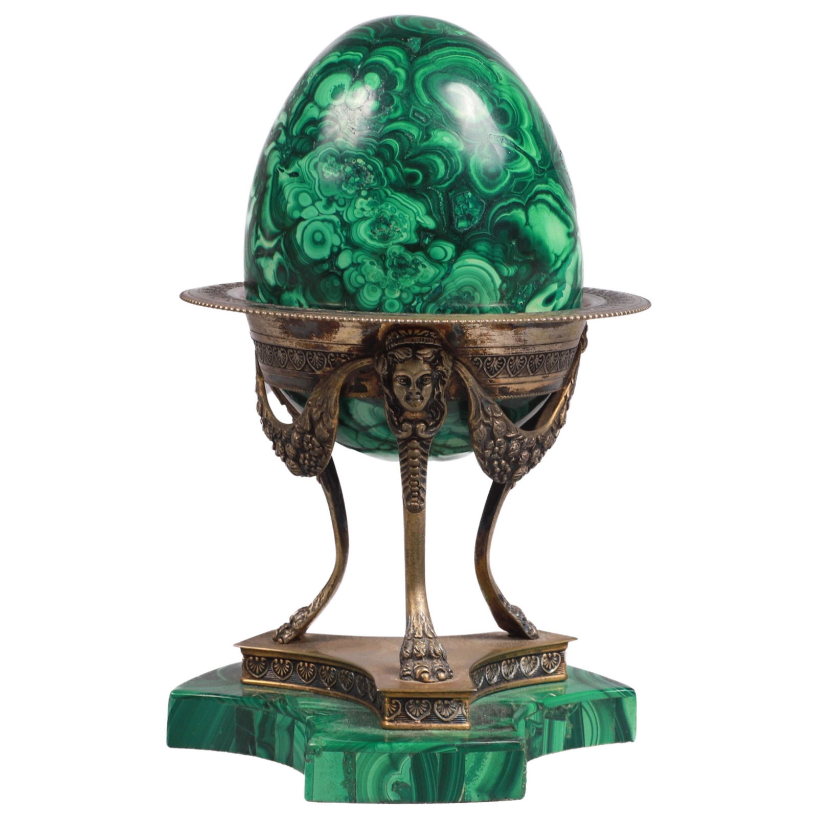 Malachite Egg on Stand (1 of 5)