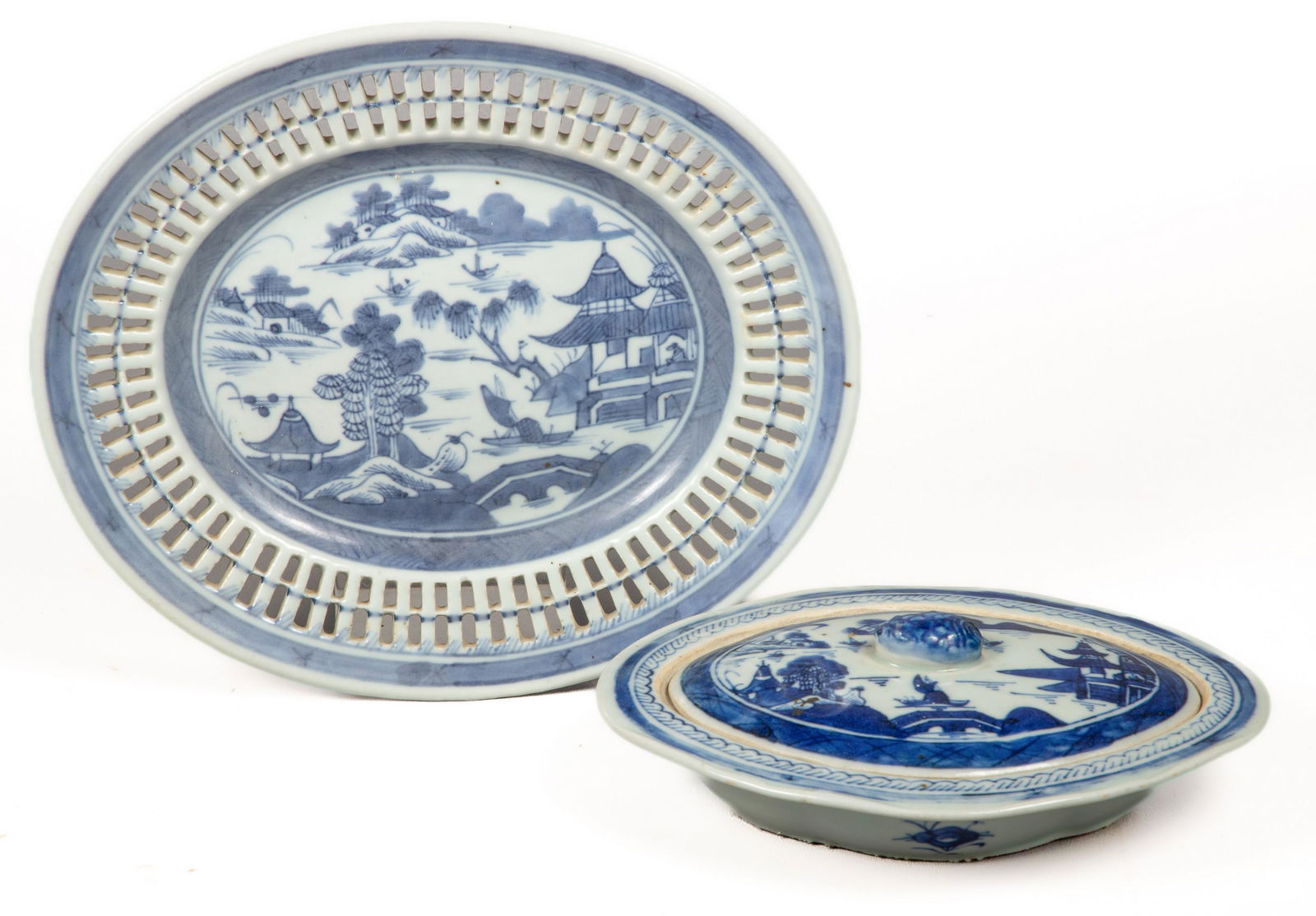 (2) Pcs Chinese Canton Porcelain (1 of 7)