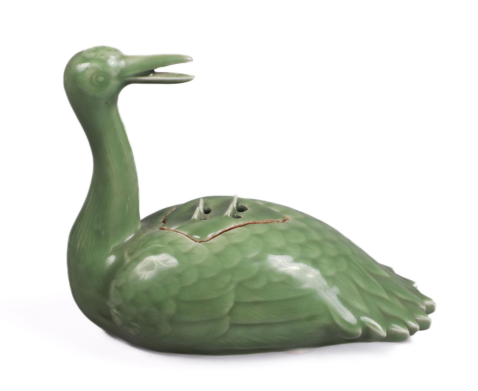 Celadon Style Duck Form Censer (1 of 6)