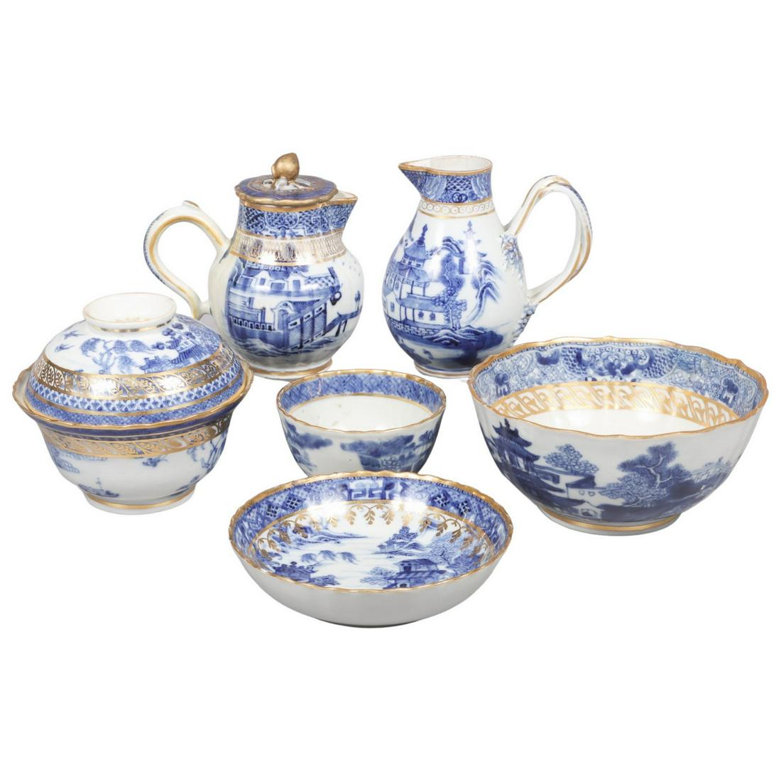 (6) Pcs Chinese Nanking Porcelain (1 of 8)