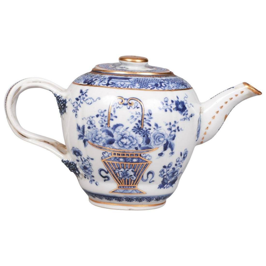 Chinese Blue & White Porcelain Teapot (1 of 5)