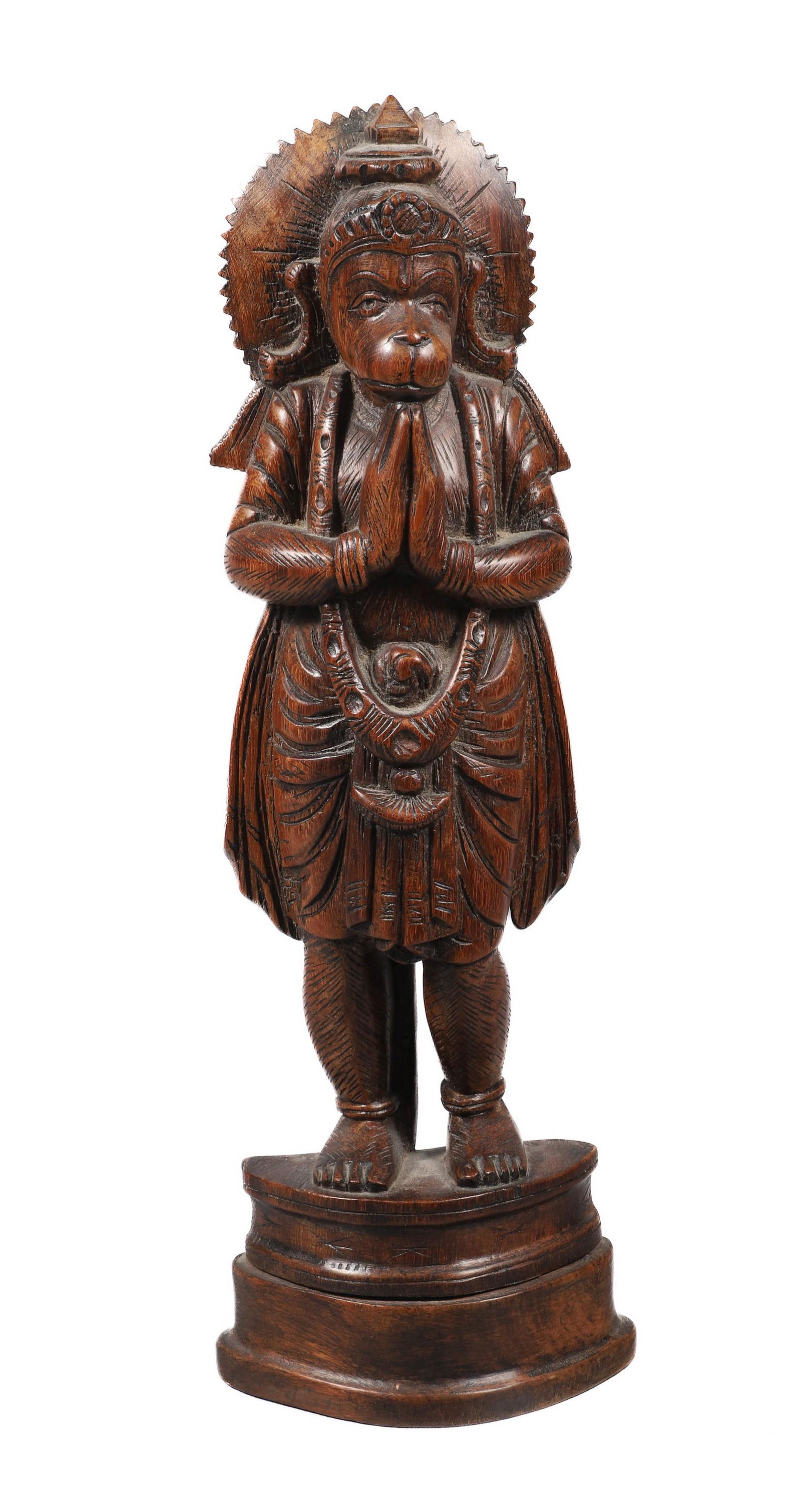 Indian Carved Wood Hanuman Figure (1 of 2)