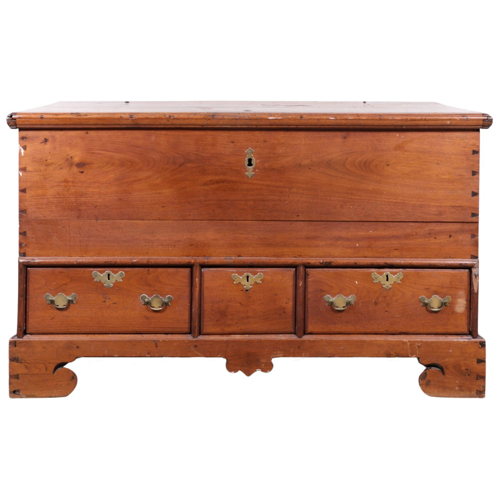 3 Drawer Walnut Chippendale blanket chest (1 of 4)