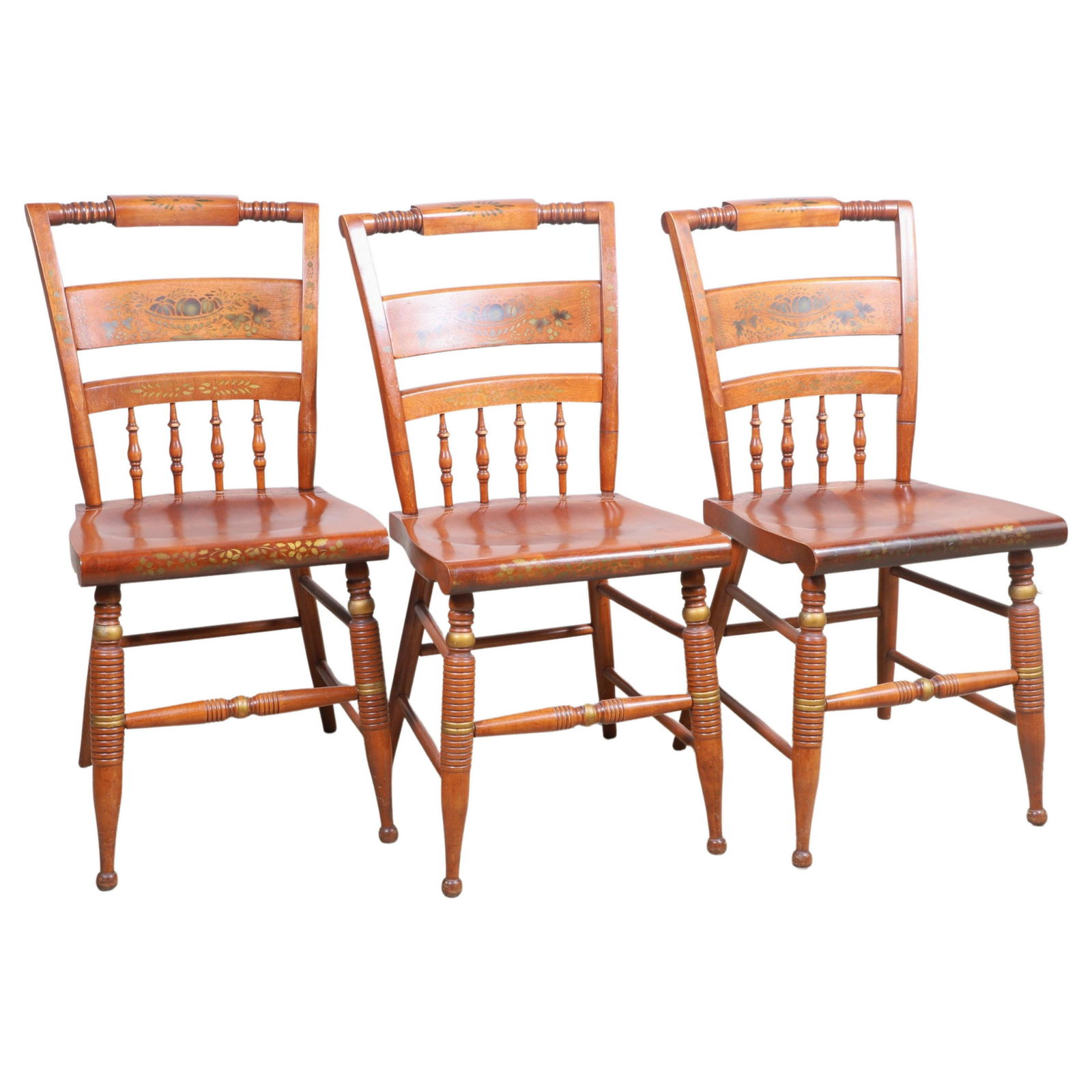 (3) Nichols and Stone half spindle back side chairs (1 of 4)