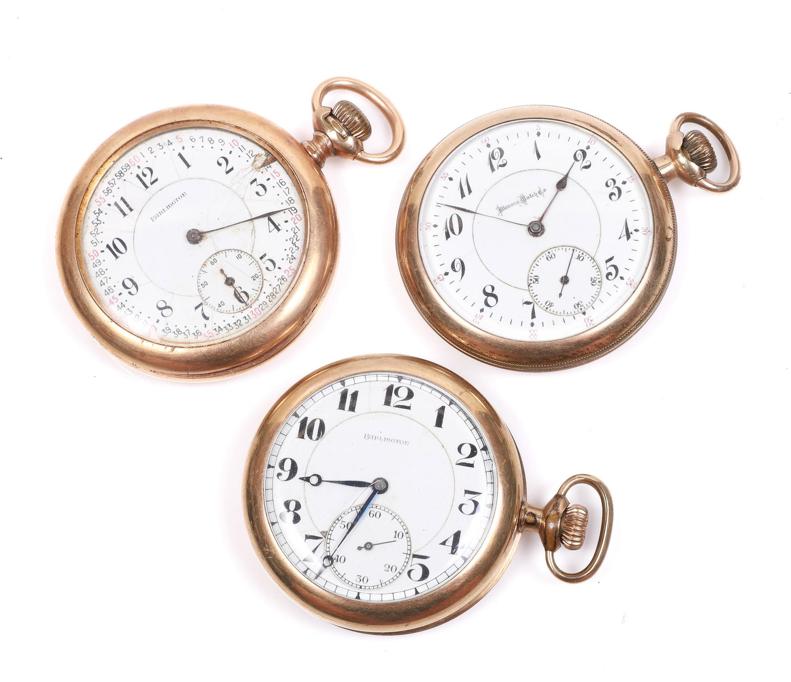 (3) Gold Filled Pocket Watches Sep 13, 2022 William Bunch Auctions