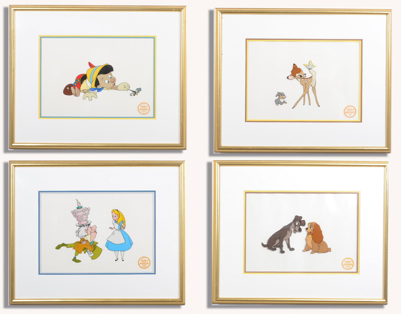 (4) Walt Disney sericels (1 of 7)