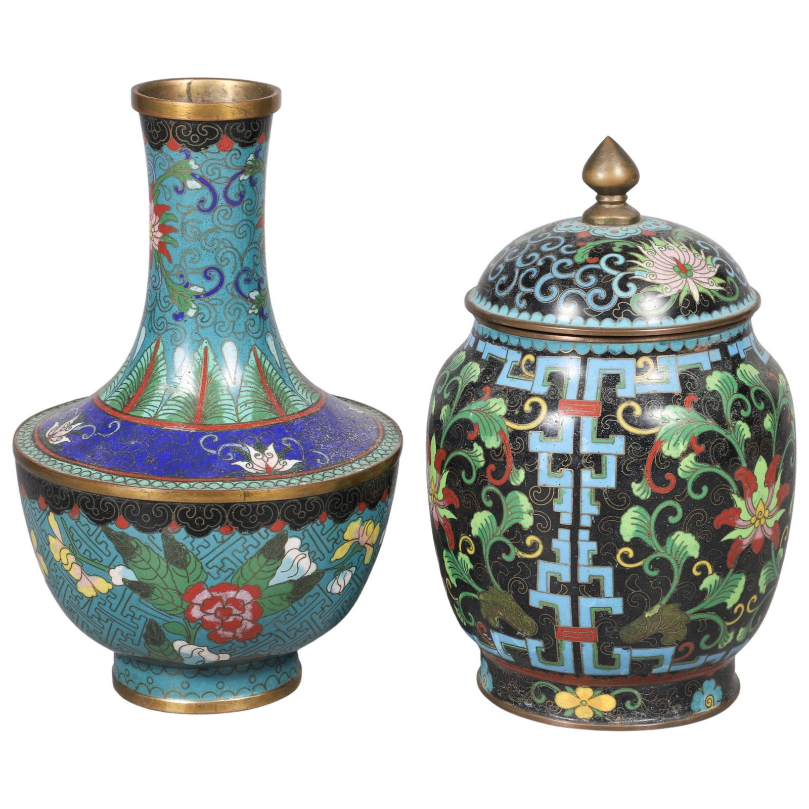 (2) Pcs Chinese Cloisonne (1 of 5)