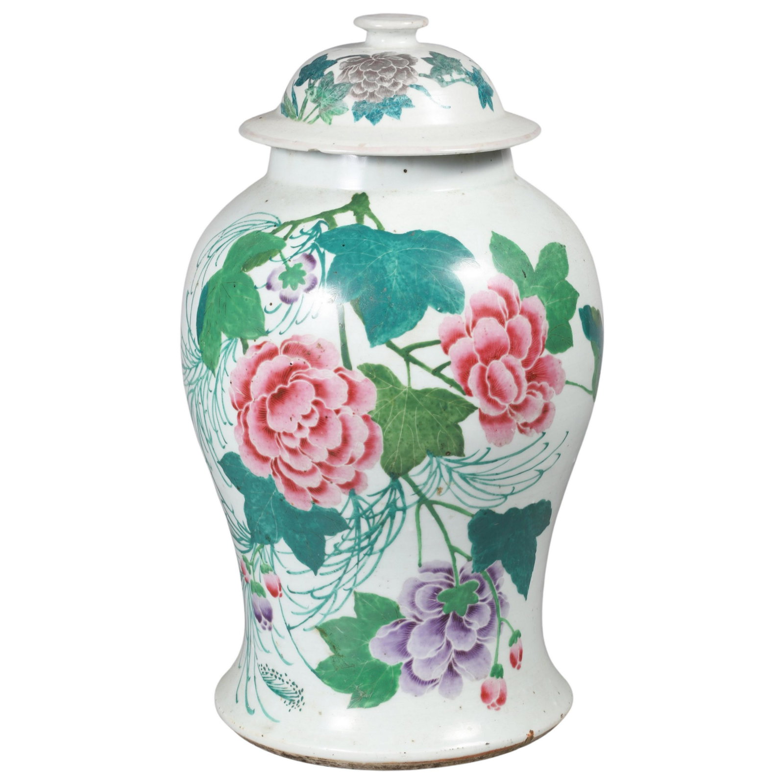 Large Chinese Porcelain Covered Jar (1 of 5)