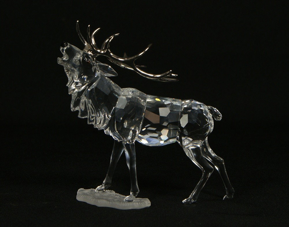 Swarovski crystal moose figurine, 5 1/2" tall: Swarovski crystal moose figurine, 5 1/2" tall