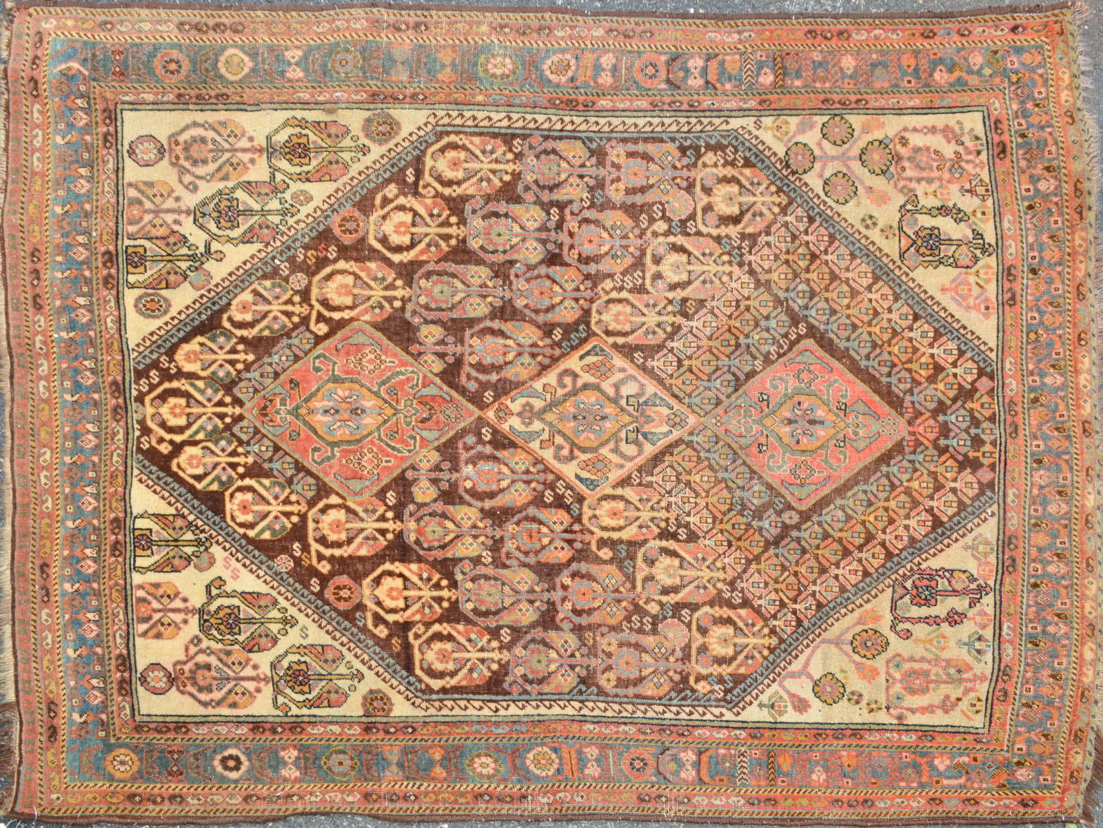 3'6" X 4'8" Antique Shiraz Khamseh Rug (1 of 14)