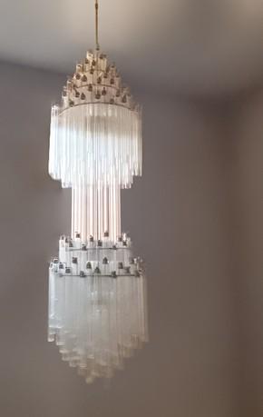 Venini Italian Modern tiered chandelier (1 of 4)