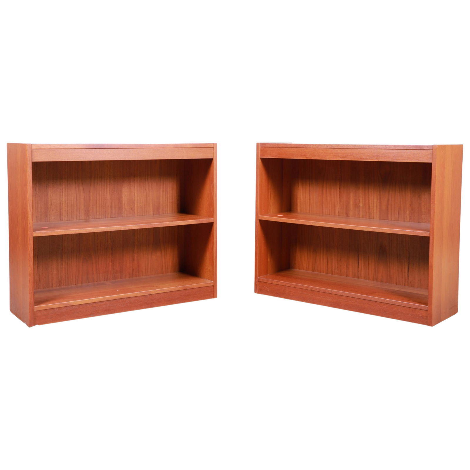 Pair Danish Modern teak open bookshelves (1 of 5)