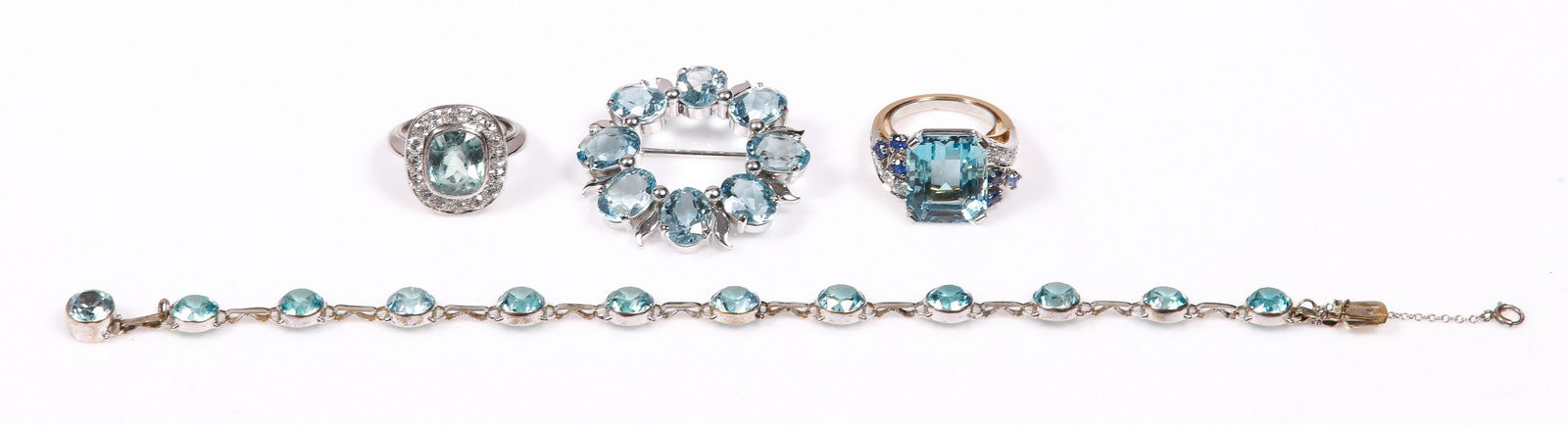 (4) pc 14K WG aquamarine fashion set (1 of 7)