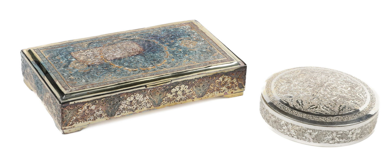 Persian Silver Dresser Box and Trinket (1 of 5)
