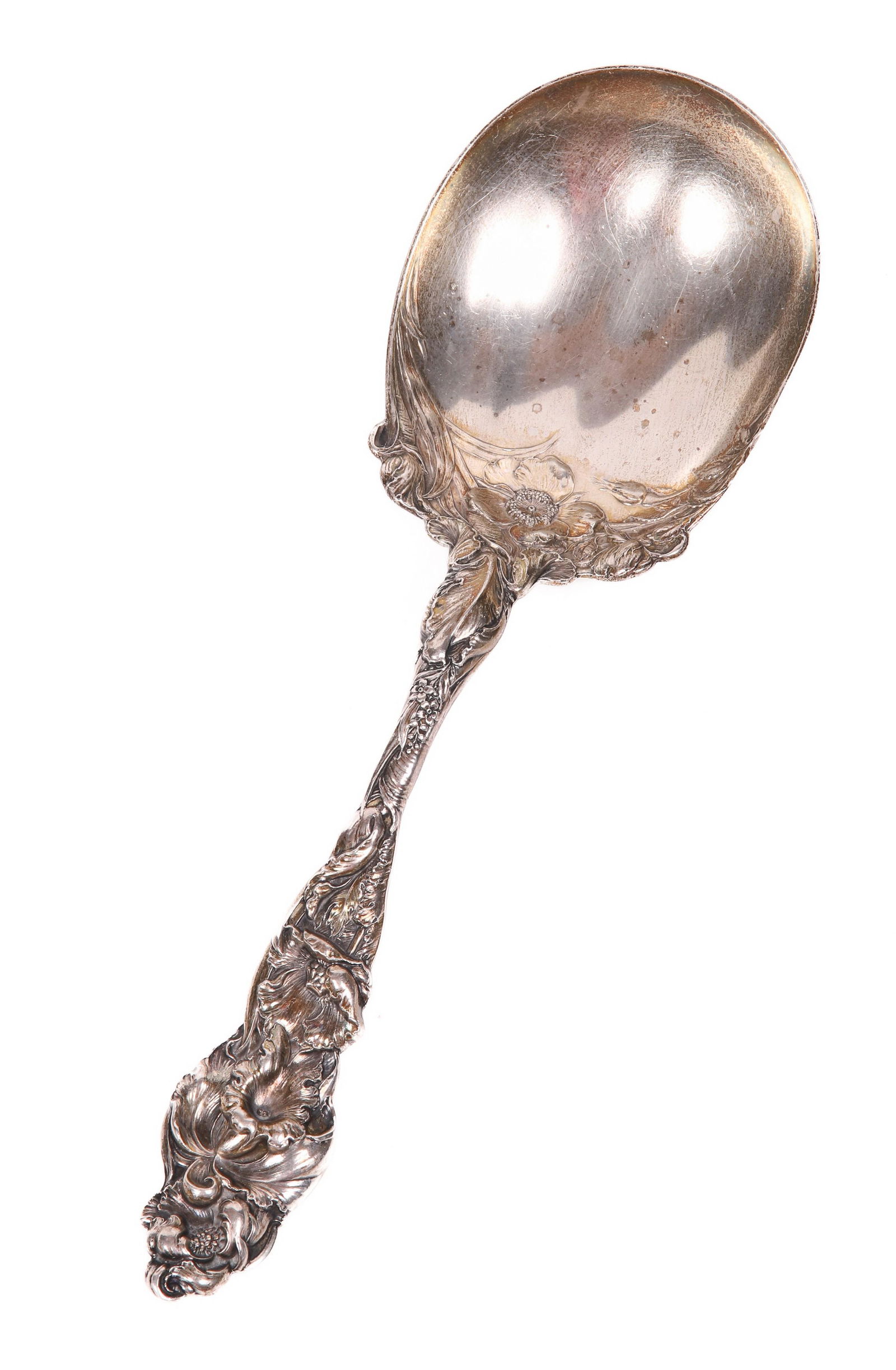 Reed and Barton Les Six Fleurs Sterling Serving Spoon (1 of 6)