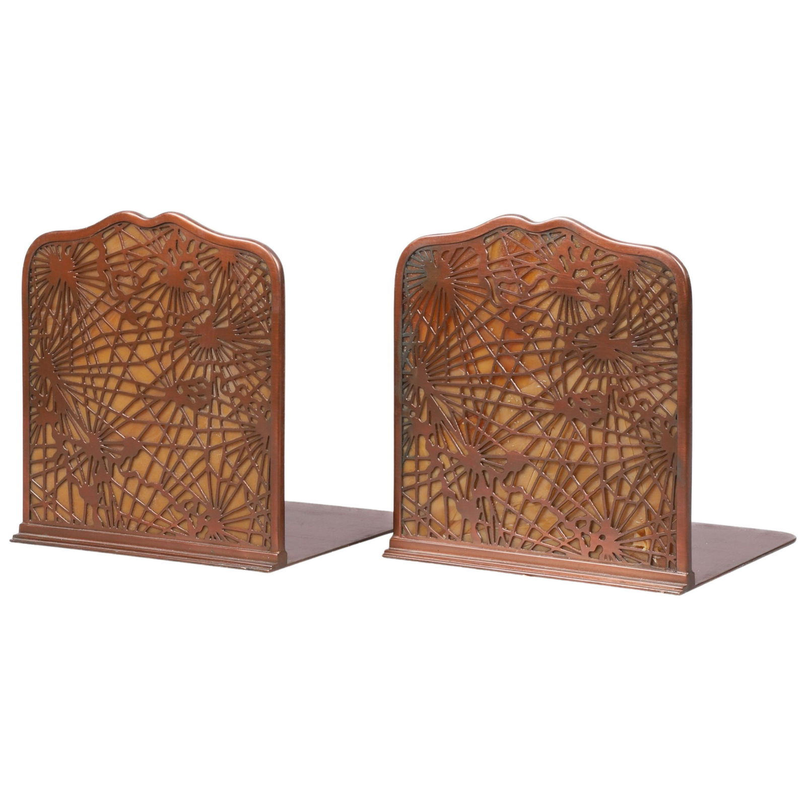 Pair of Tiffany Studios Grapevine Bookends (1 of 6)