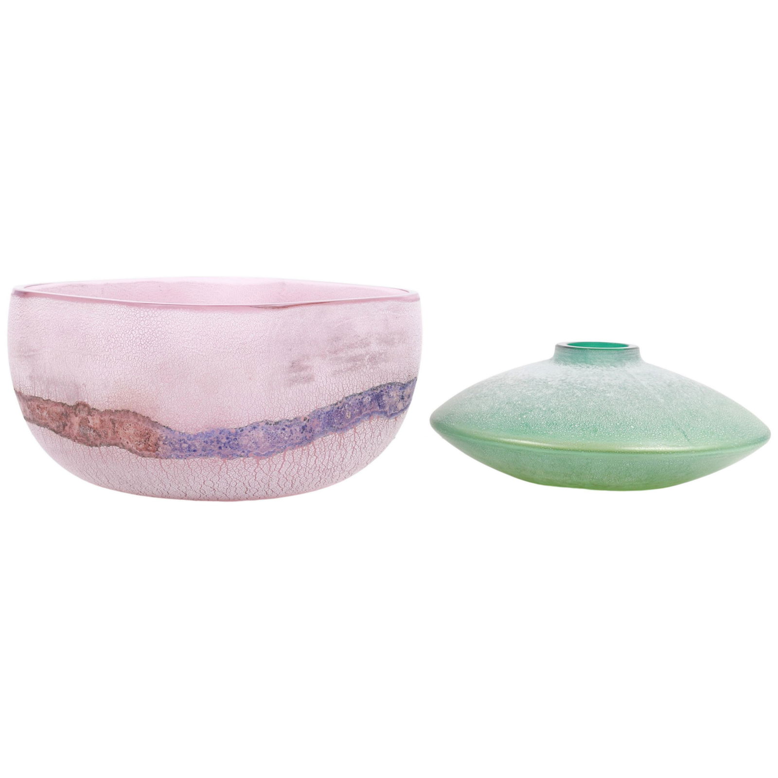 (2) Murano Barbini Vase and Bowl (1 of 6)