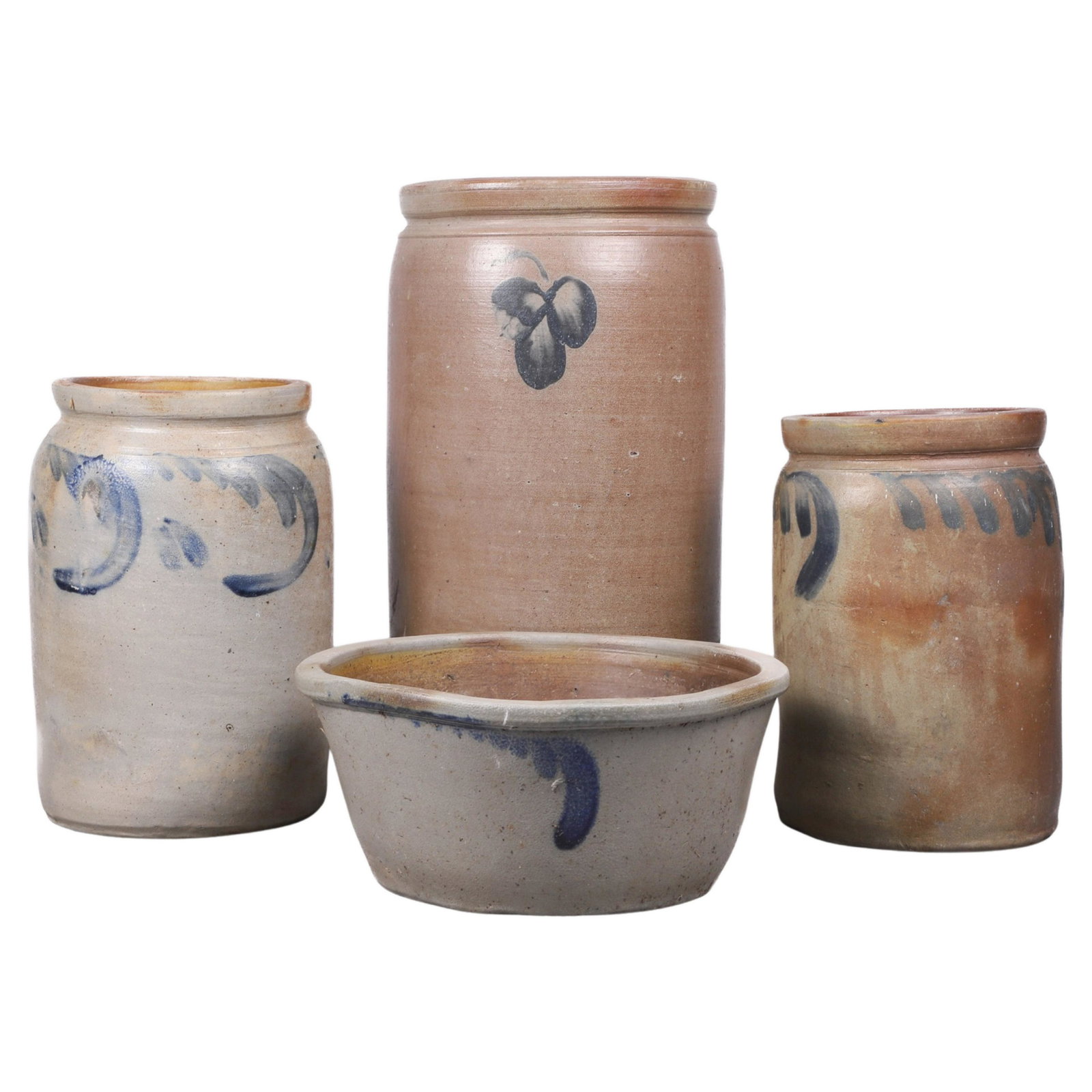 (4) Blue Decorated Stoneware Crocks (1 of 11)
