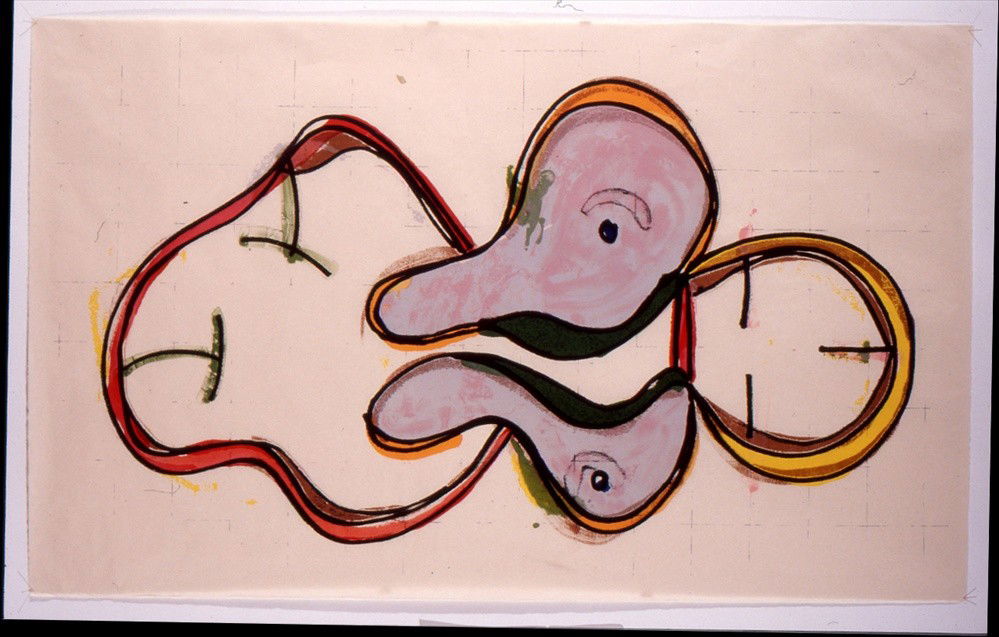 Keith Sonnier, "Changaloo", 9 color litho, 1996, p: Keith Sonnier, "Changaloo", 9 color litho, 1996, presentation proof 2/2, edition of 35, 65" x 39" paper size.