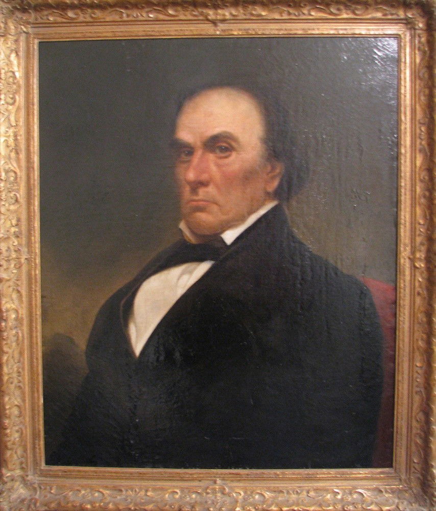 Attributed to Chester Harding, American, 1792-1866: Attributed to Chester Harding, American, 1792-1866, o/c, 30" x 25", Portrait of Daniel Webster, relined. Harding was a well-known portrait painter who painted many important political and social figur
