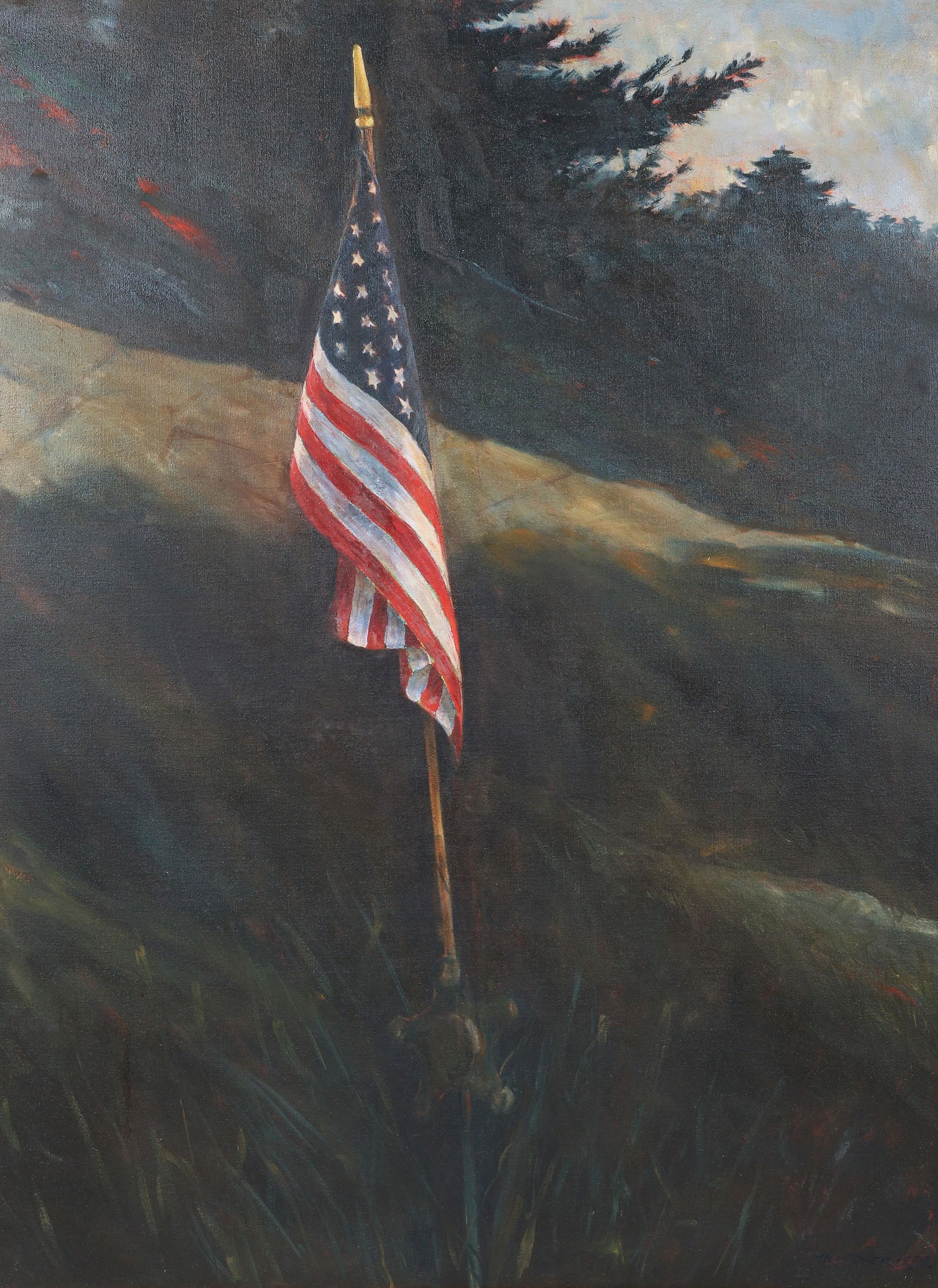 Stephen Hodecker "Flag at Dusk" (1 of 4)